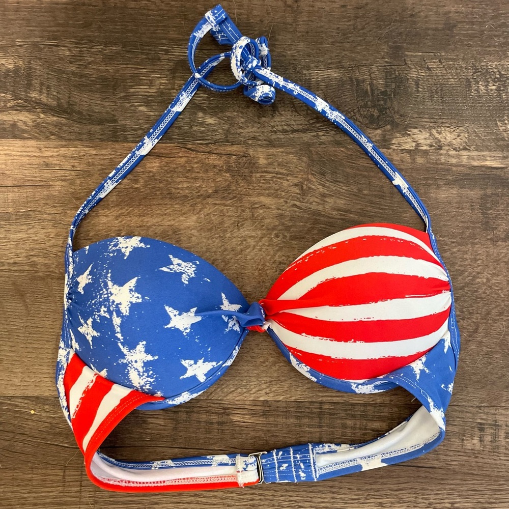 American Flag Push-up Medium Bikini Top